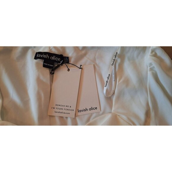 Lavish Alice Puff Sleeve Corset Top in White Size US 12 - Picture 10 of 16